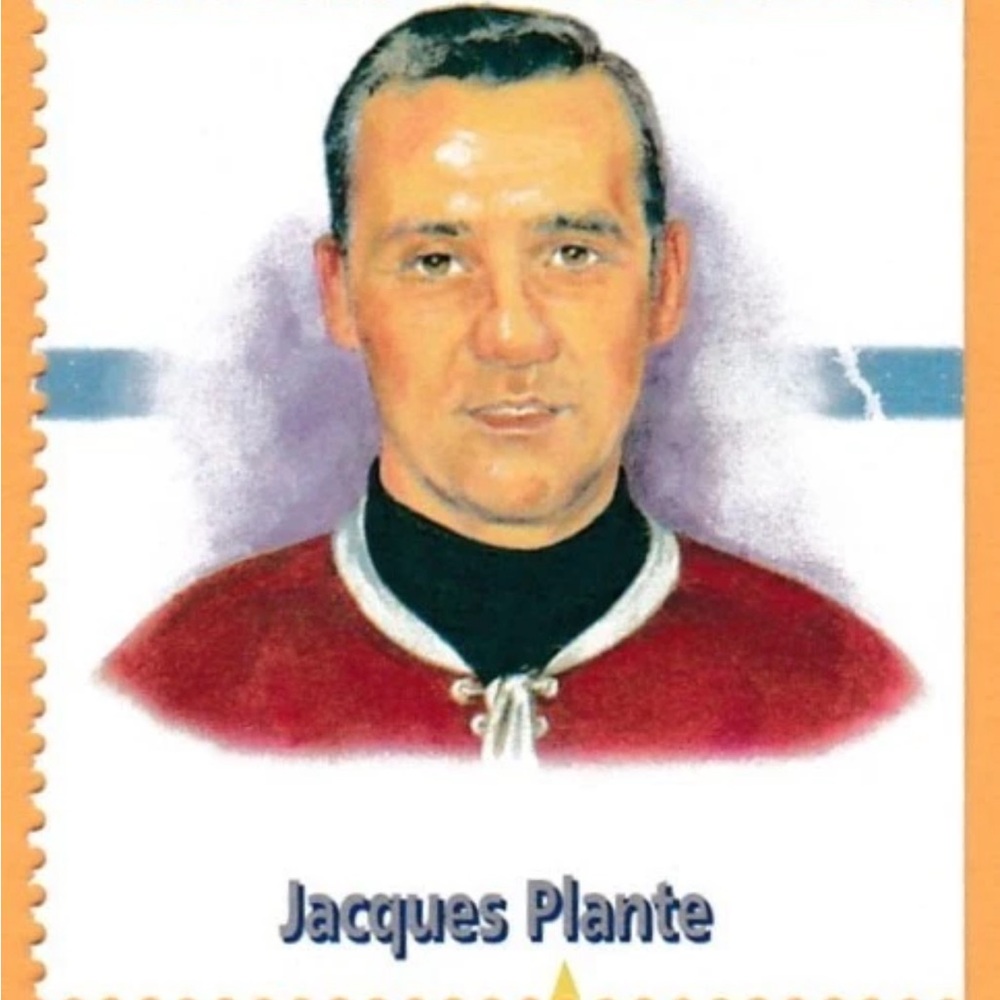 Jacques Plante 25th Anniversary Montreal Canadians Hockey Stamp Card